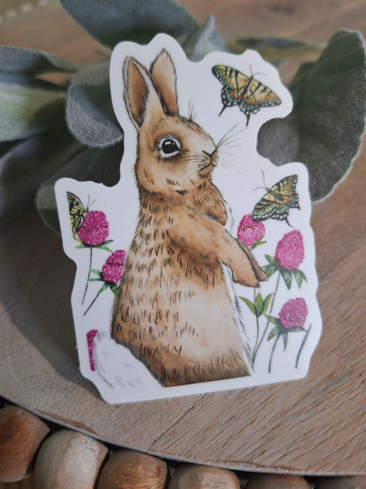 Bunny and Clover Sticker