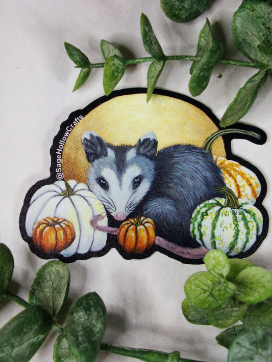 Possum + Pumpkin Sticker